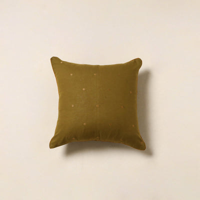 Green - jacquard weave cotton cushion cover 82 - handcrafted