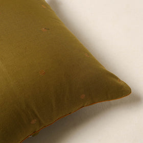 Green - jacquard weave cotton cushion cover 82 - handcrafted