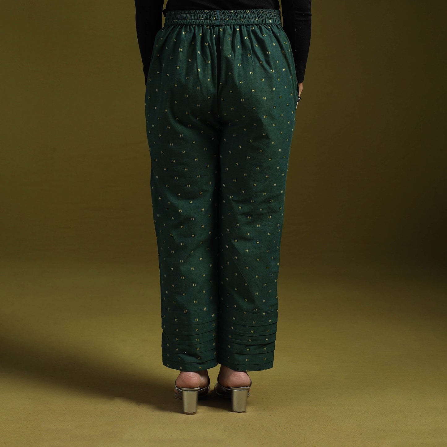 Jacquard weave cotton elasticated pant 17 - handcrafted