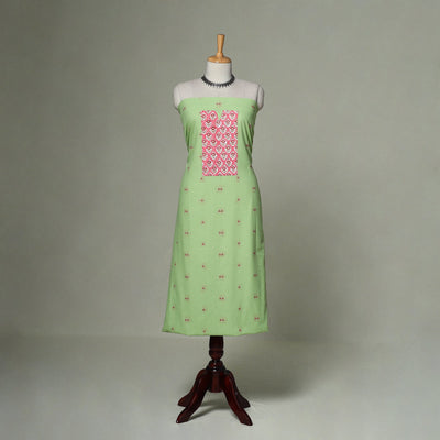 Jacquard weave cotton patchwork unstitched kurta material