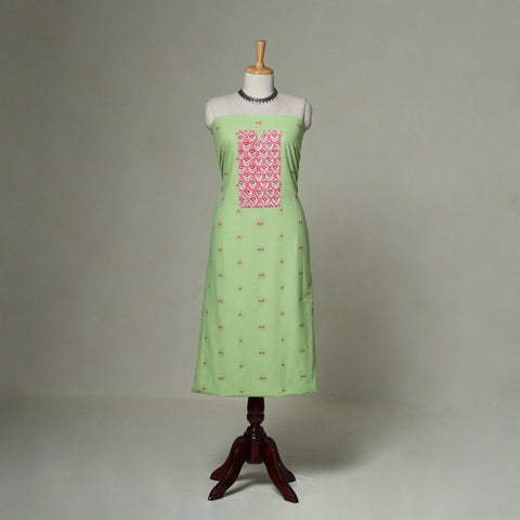 Jacquard weave cotton patchwork unstitched kurta material