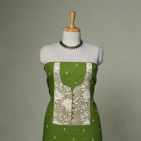 Jacquard weave cotton patchwork unstitched kurta material
