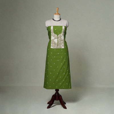 Jacquard weave cotton patchwork unstitched kurta material