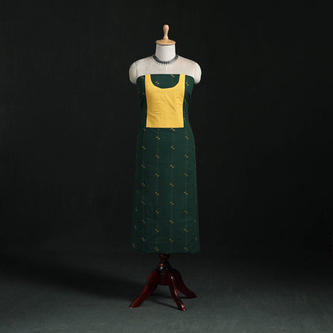 Jacquard weave cotton patchwork unstitched kurta material