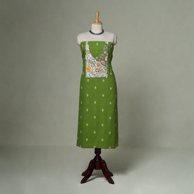 Jacquard weave cotton patchwork unstitched kurta material