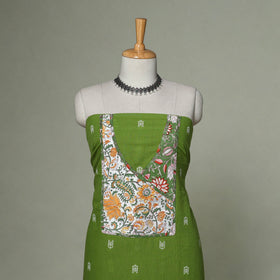 Jacquard weave cotton patchwork unstitched kurta material