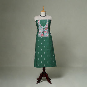 Jacquard weave cotton patchwork unstitched kurta material