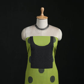 Jacquard weave cotton patchwork unstitched kurta material