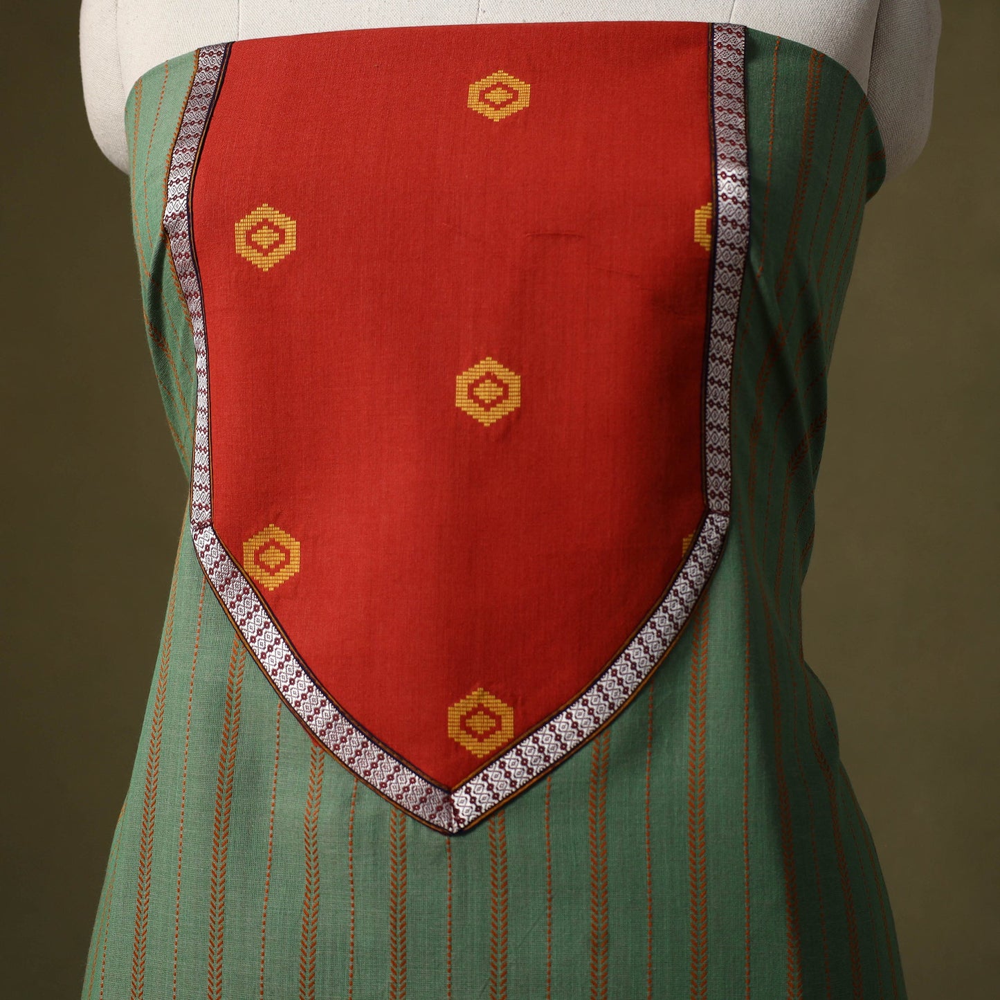 Jacquard Weave Cotton Unstitched Kurta Material