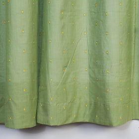 Green - jacquard weave cotton window curtain (5 x 3 feet)