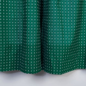 Green - jacquard weave cotton window curtain (5 x 3 feet)