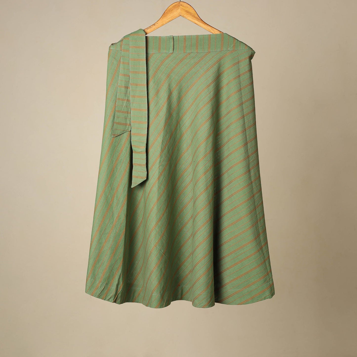 Jacquard weave cotton wrap around skirt 04 - handcrafted