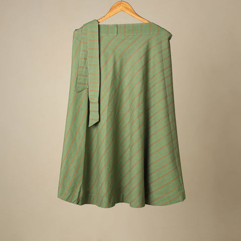 Jacquard weave cotton wrap around skirt 04 - handcrafted