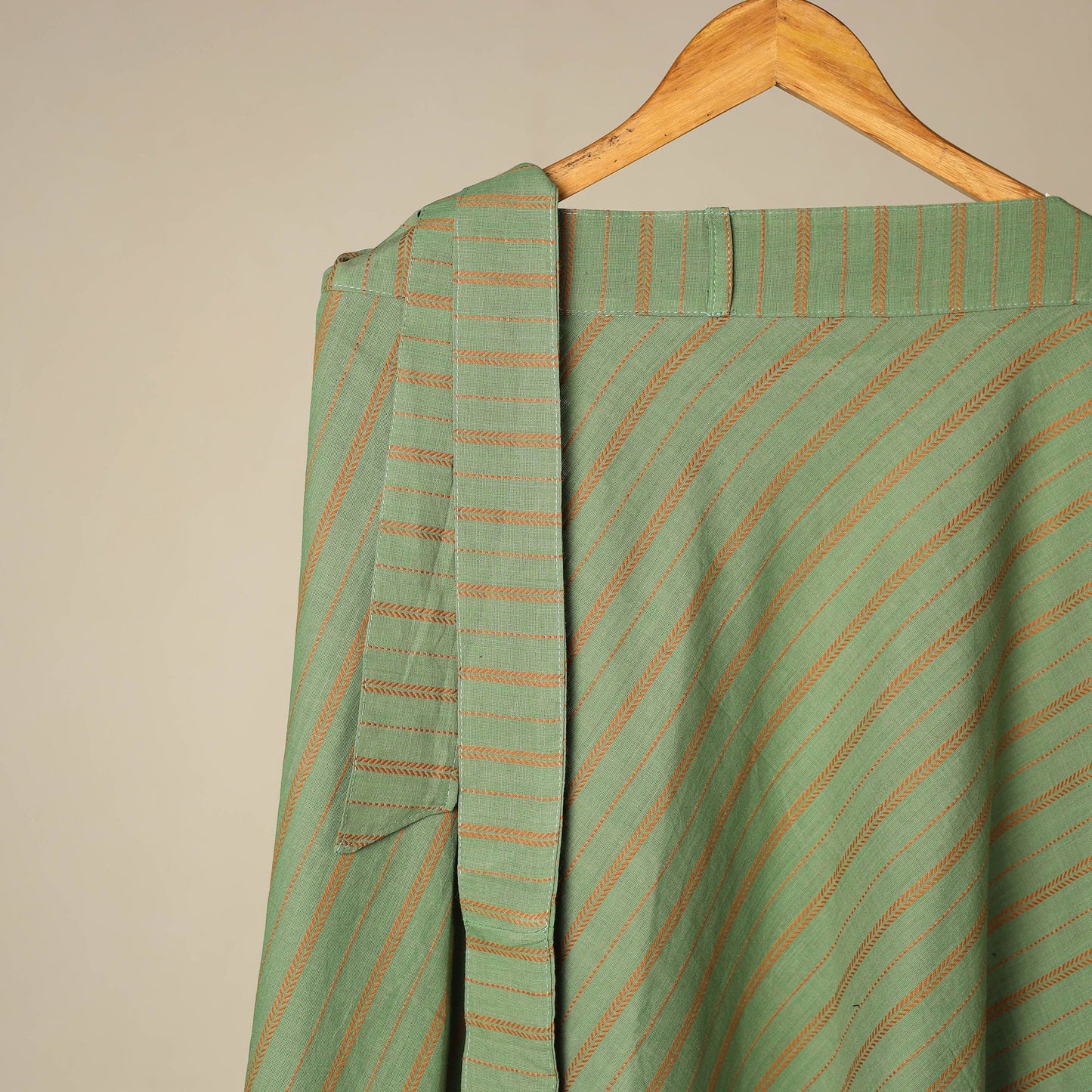 Jacquard weave cotton wrap around skirt 04 - handcrafted