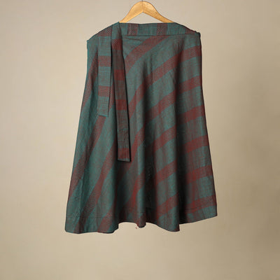 Jacquard weave cotton wrap around skirt 06 - handcrafted