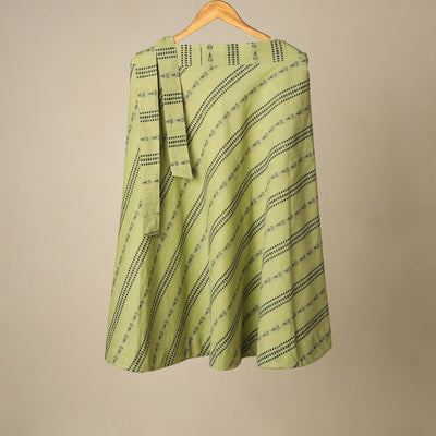 Jacquard weave cotton wrap around skirt 07 - handcrafted