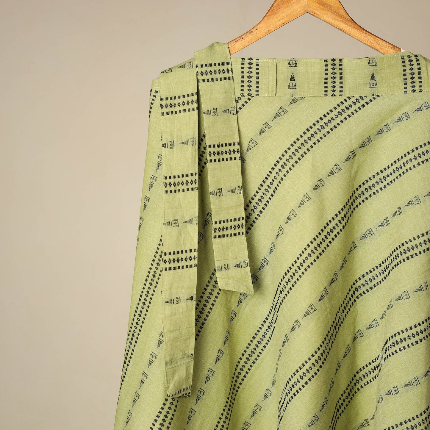 Jacquard weave cotton wrap around skirt 07 - handcrafted