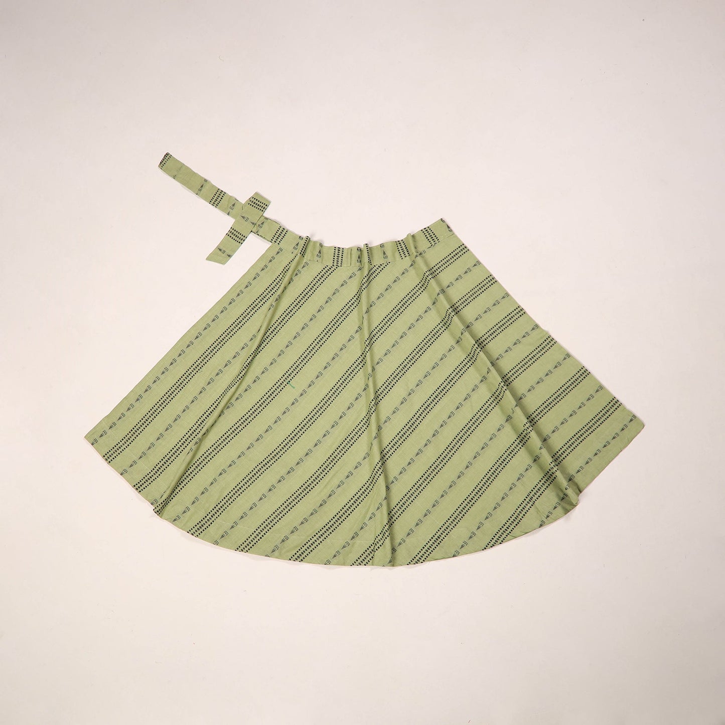 Jacquard weave cotton wrap around skirt 07 - handcrafted