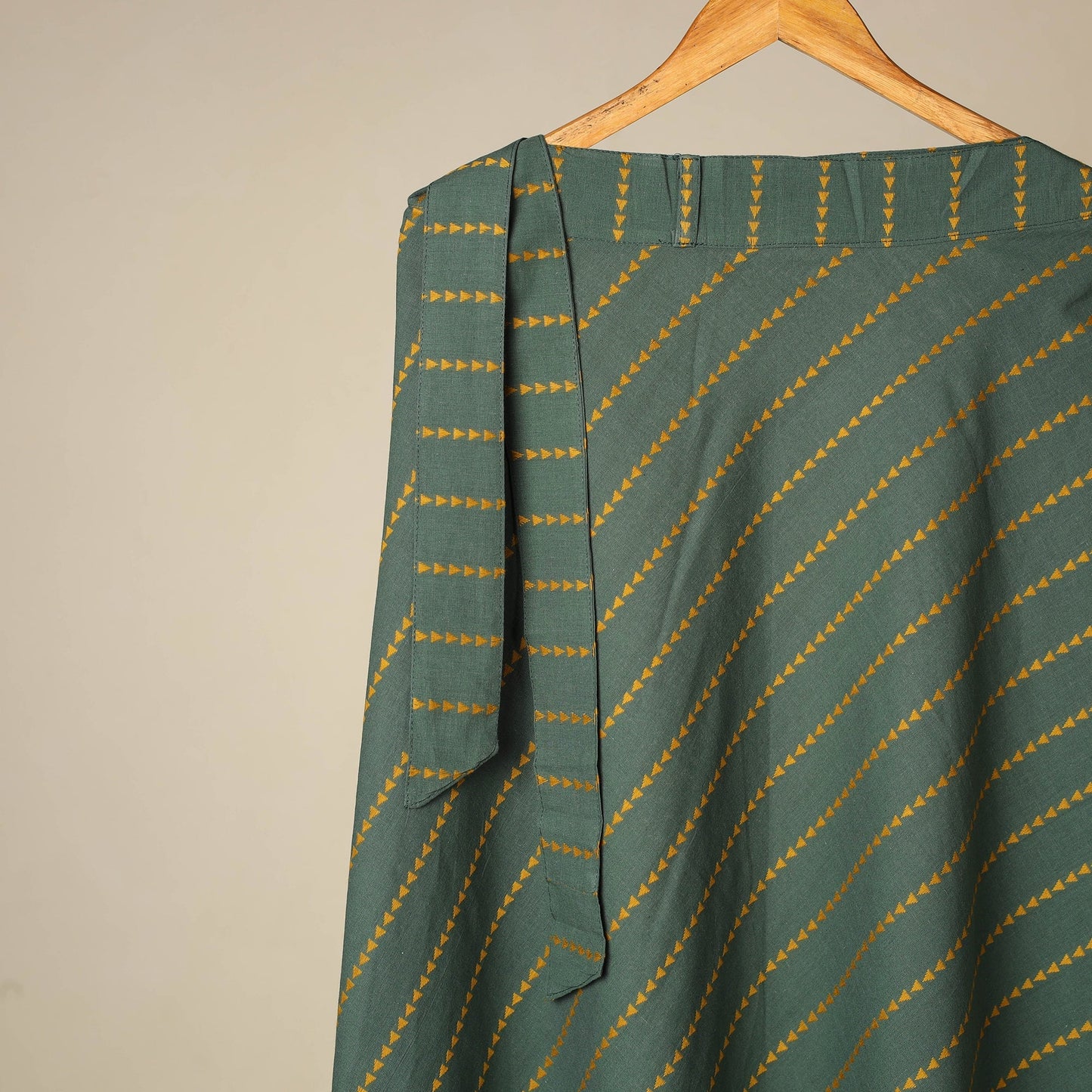 Jacquard weave cotton wrap around skirt 14 - handcrafted