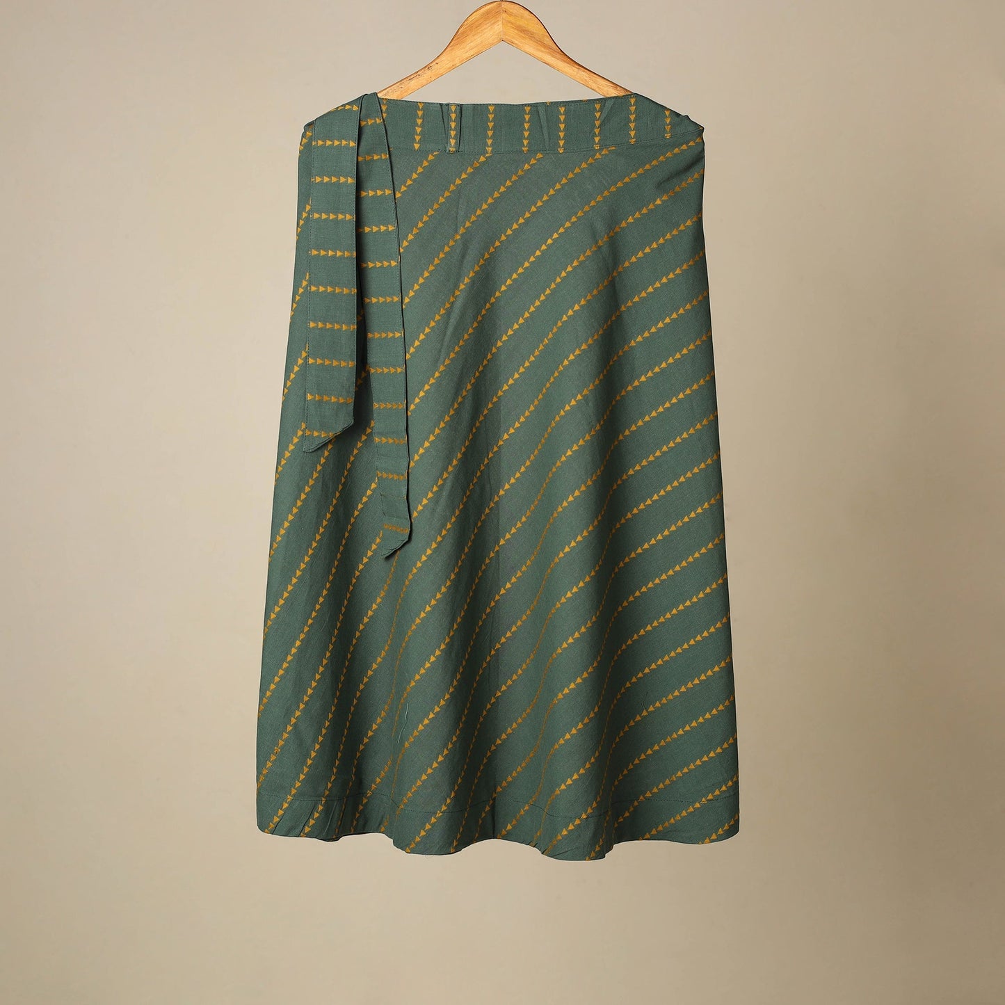 Jacquard weave cotton wrap around skirt 14 - handcrafted