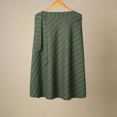 Jacquard weave cotton wrap around skirt 14 - handcrafted