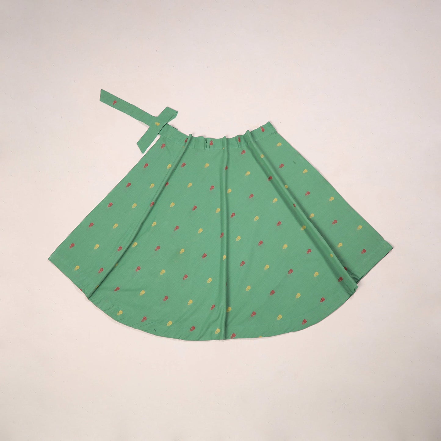 Jacquard weave cotton wrap around skirt 15 - handcrafted