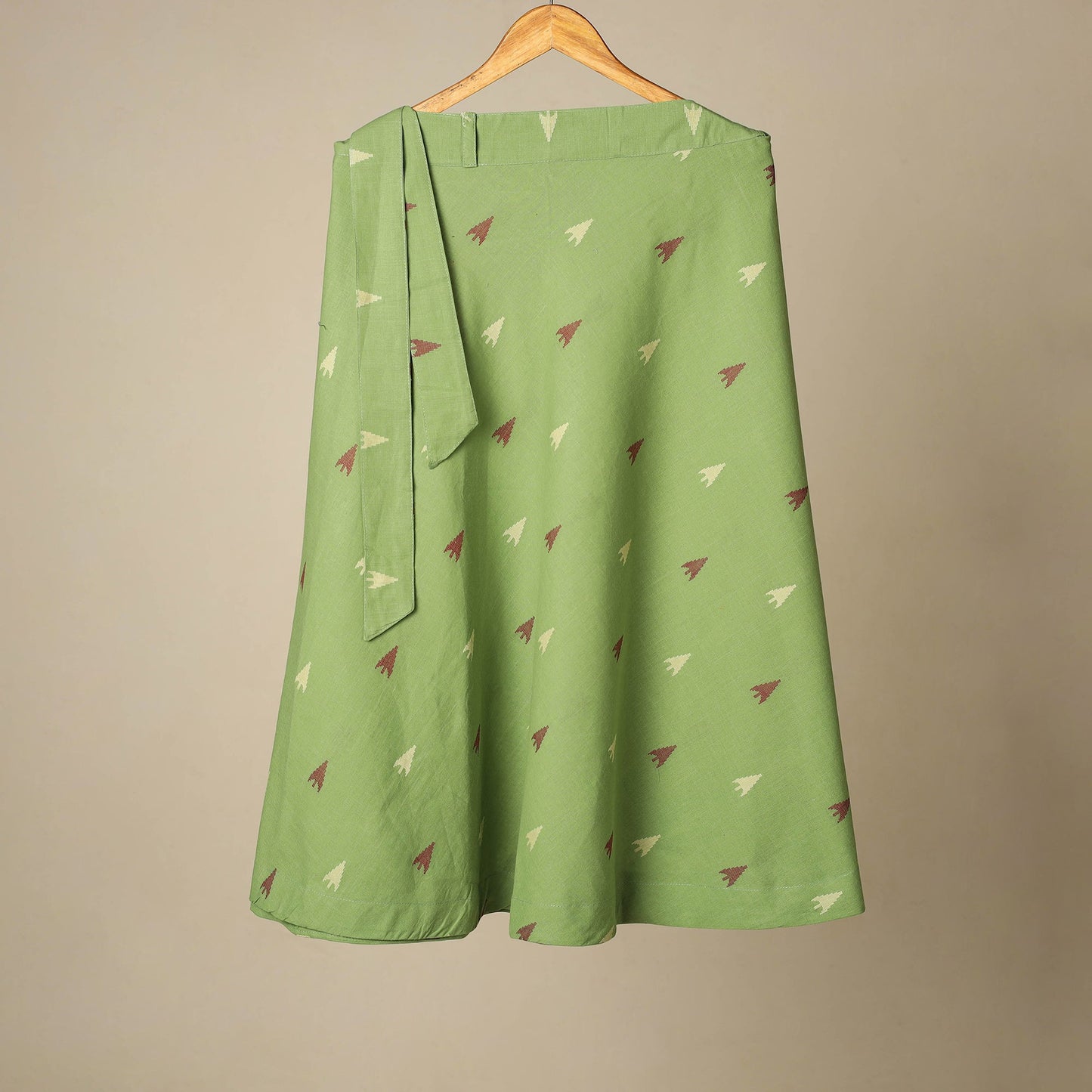 Jacquard weave cotton wrap around skirt 18 - handcrafted