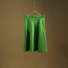 Jacquard weave cotton wrap around skirt 18 - handcrafted