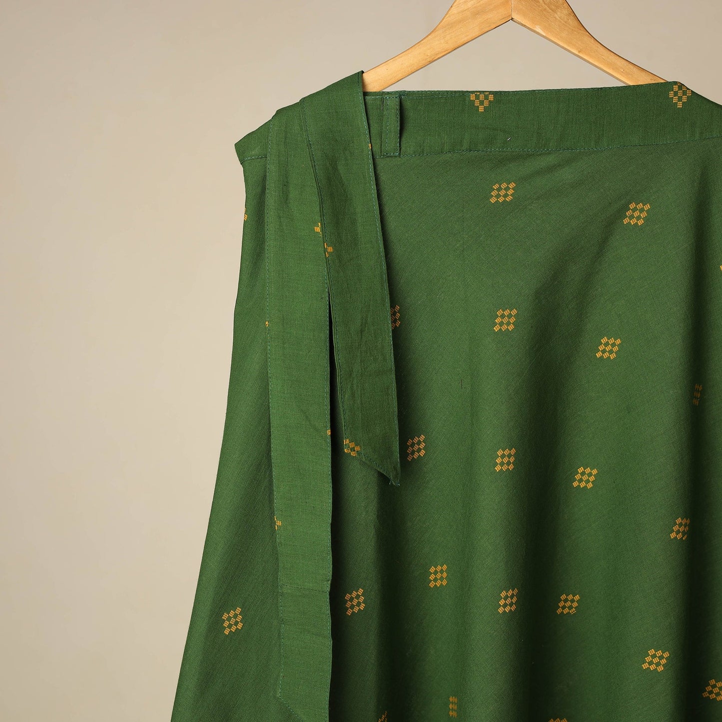 Jacquard weave cotton wrap around skirt 19 - handcrafted