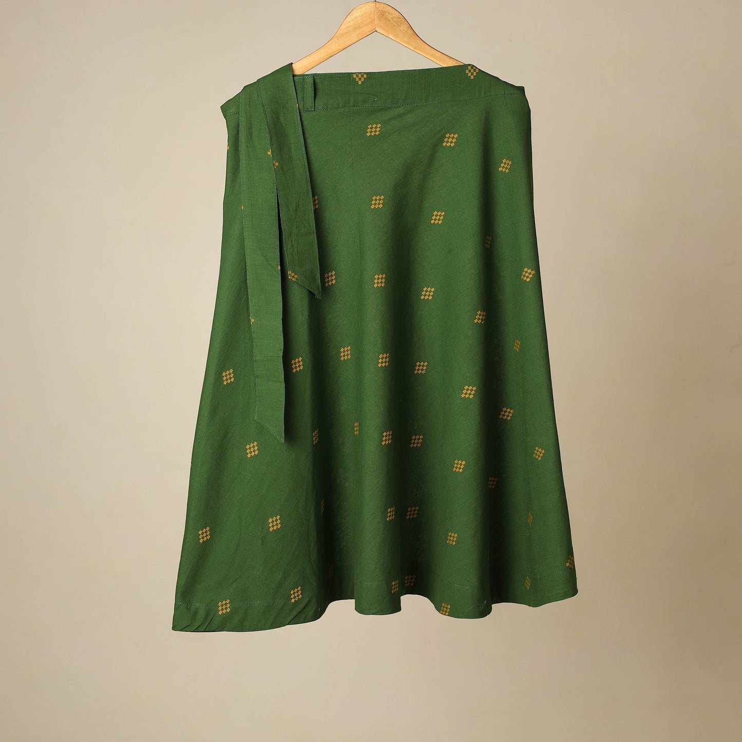 Jacquard weave cotton wrap around skirt 19 - handcrafted