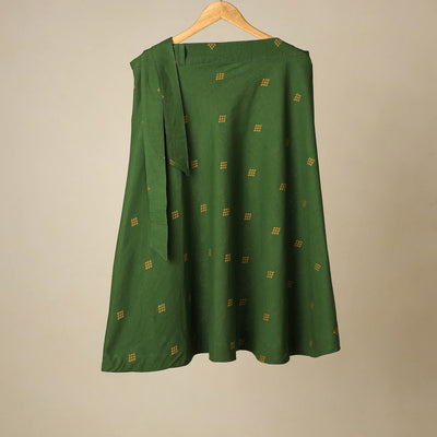 Jacquard weave cotton wrap around skirt 19 - handcrafted