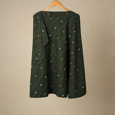 Jacquard weave cotton wrap around skirt 25 - handcrafted