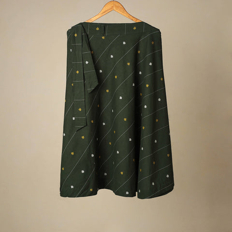 Jacquard weave cotton wrap around skirt 25 - handcrafted