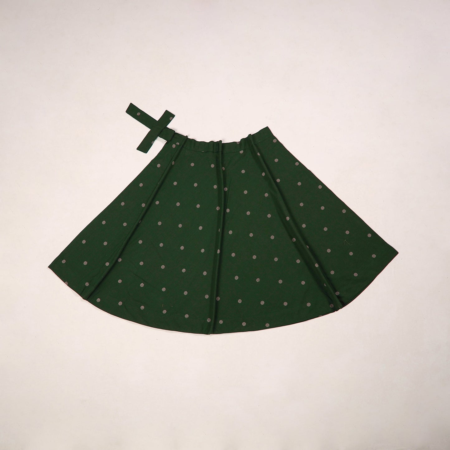 Blue - jacquard weave cotton wrap around skirt 28