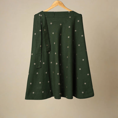 Blue - jacquard weave cotton wrap around skirt 28