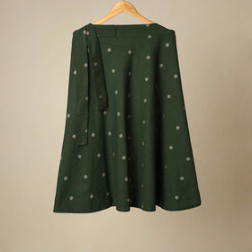 Blue - jacquard weave cotton wrap around skirt 28