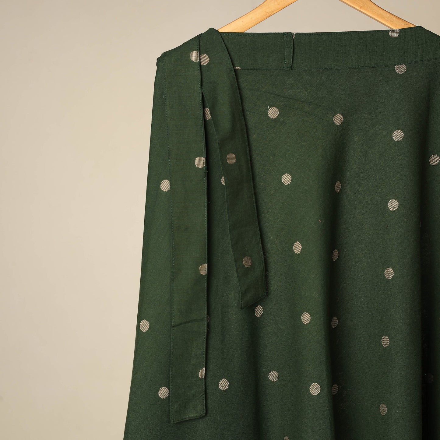 Blue - jacquard weave cotton wrap around skirt 28