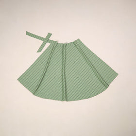 Blue - jacquard weave cotton wrap around skirt 38