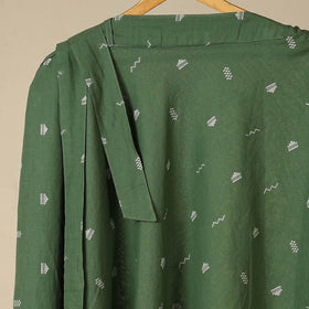 Green - jacquard weave cotton wrap around skirt 42