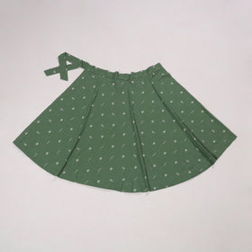 Green - jacquard weave cotton wrap around skirt 42