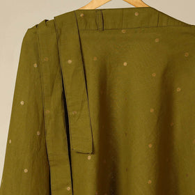 Green - jacquard weave cotton wrap around skirt 44