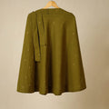 Green - jacquard weave cotton wrap around skirt 44