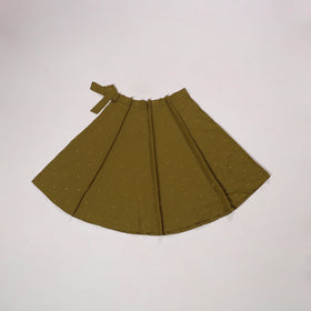 Green - jacquard weave cotton wrap around skirt 44