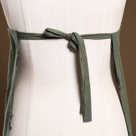 Buy Green Jacquard Weaving Cotton Apron with Pocket
