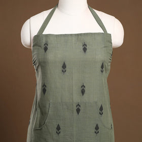 Buy Green Jacquard Weaving Cotton Apron with Pocket