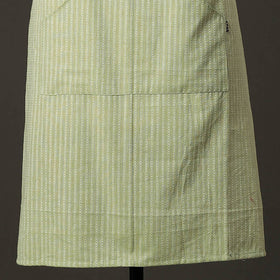 Green Jacquard Weaving Cotton Apron with Pocket 