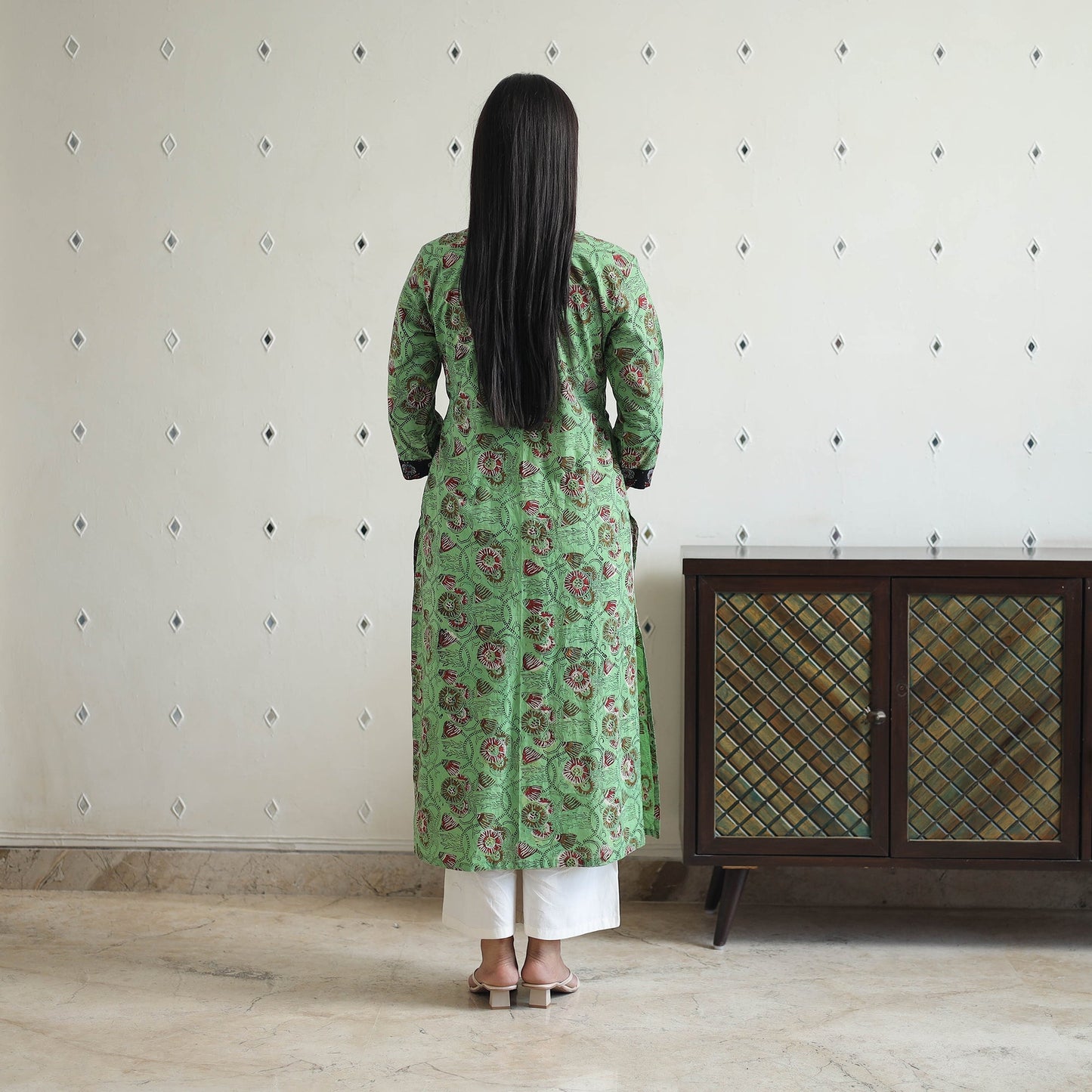 Buy Jahota Block Print Cotton Straight Kurta for Women