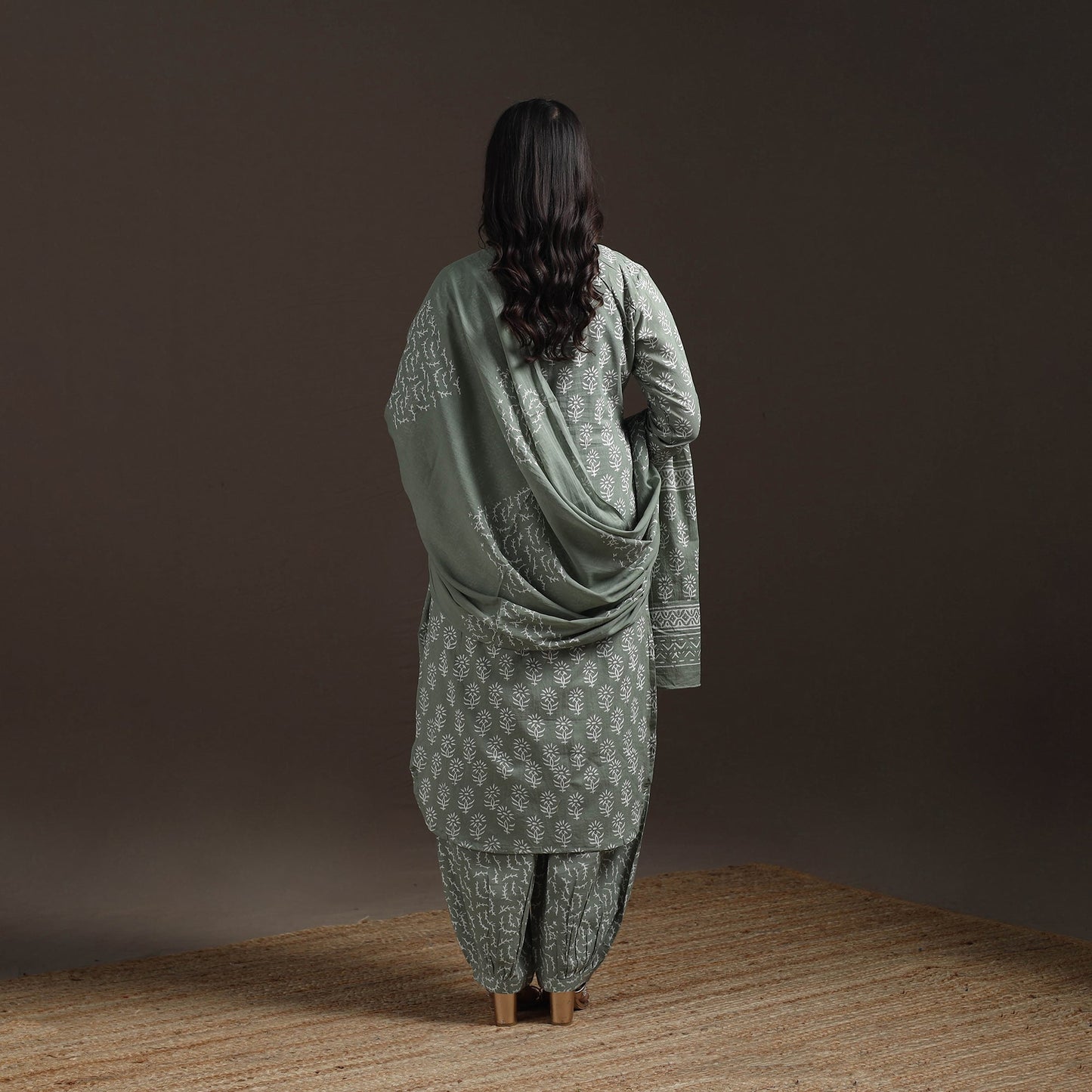 Jaipur hand cotton suit set with dupatta for women 16