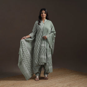 Jaipur hand cotton suit set with dupatta for women 16