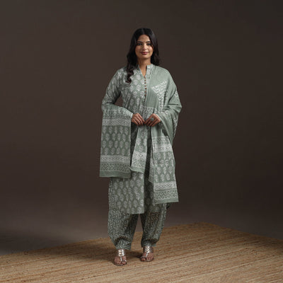Jaipur hand cotton suit set with dupatta for women 16